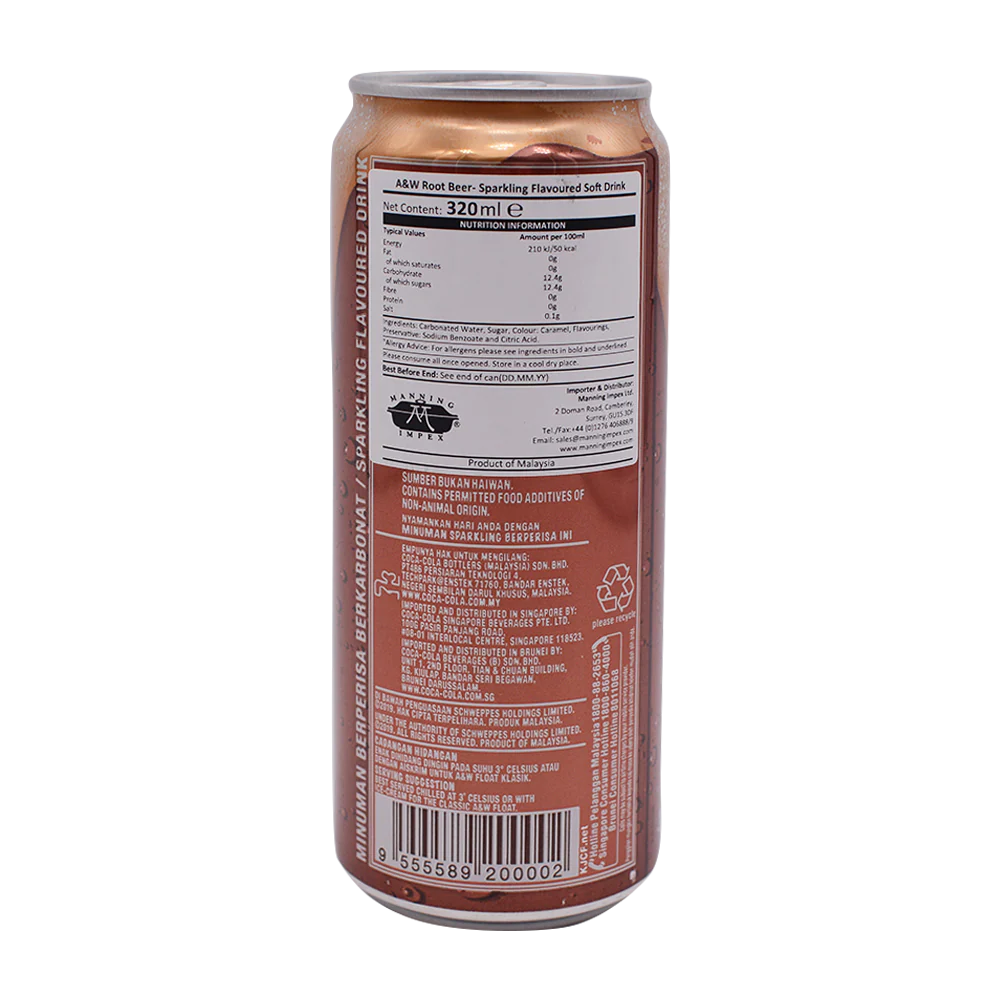 A&W Root Beer 320ml - Image 2
