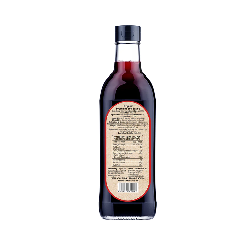 Aoyama Organic Premium Soy Sauce 480ml (Case 12) - Image 2