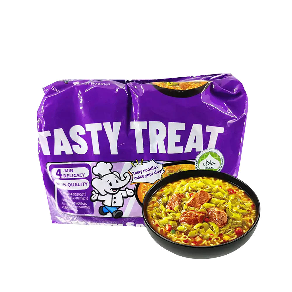 Baixiang Instant Noodles Artificial Beef with Sauerkraut Flavor 100g