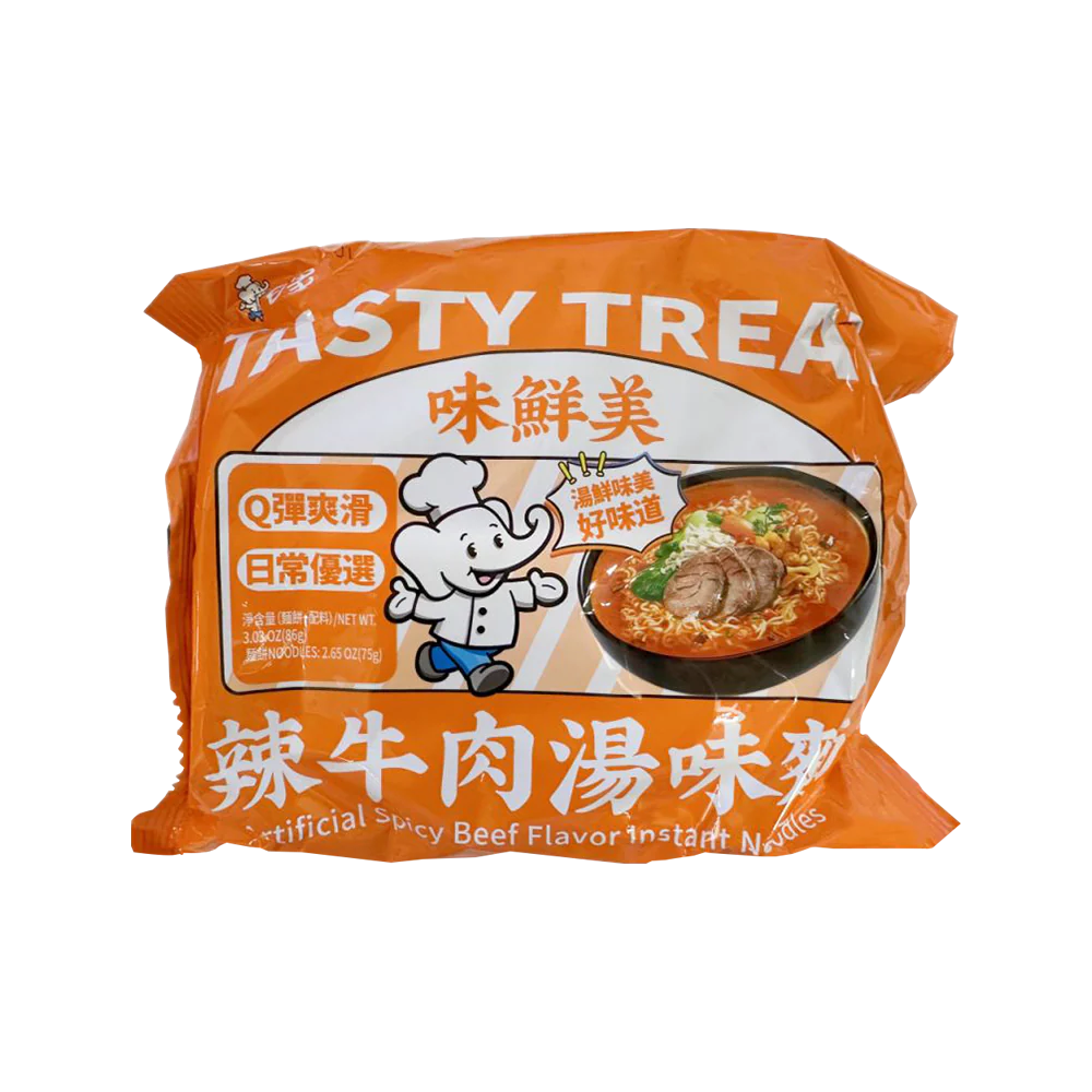 Baixiang Instant Noodles Artificial Spicy Beef Flavor 88g