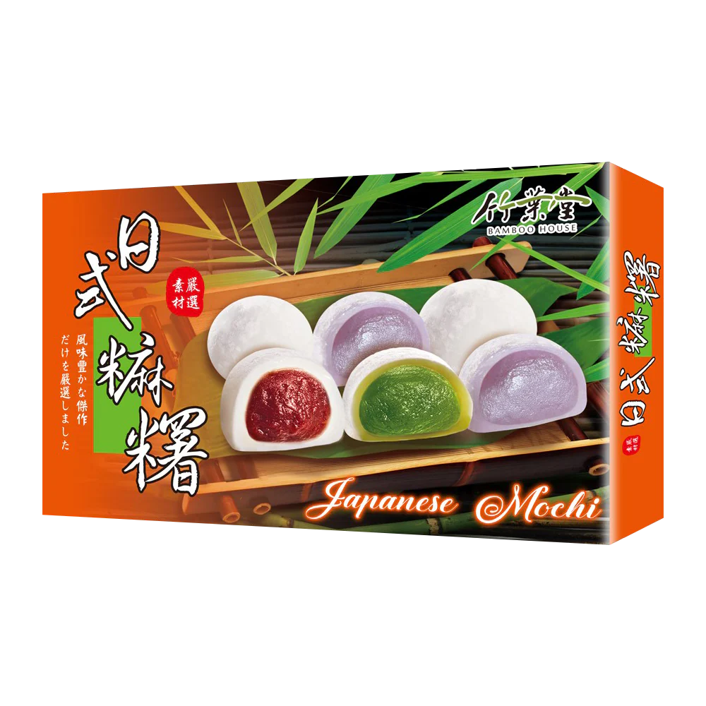 Bamboo House Mixed Flavor Of Japanese Style Mochi (Red Bean,Matcha, Taro) 450G