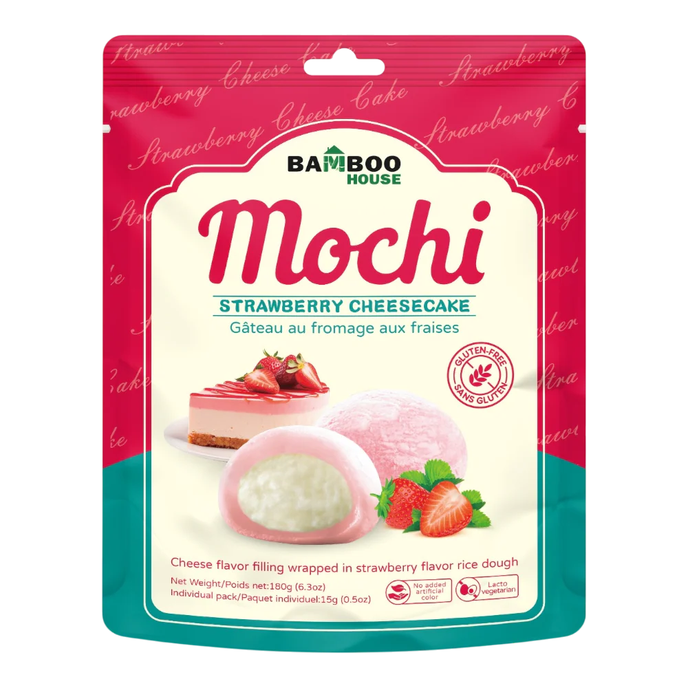 Bamboo House Strawberry Cheesecake Flavor Mochi 180g (Case 30)