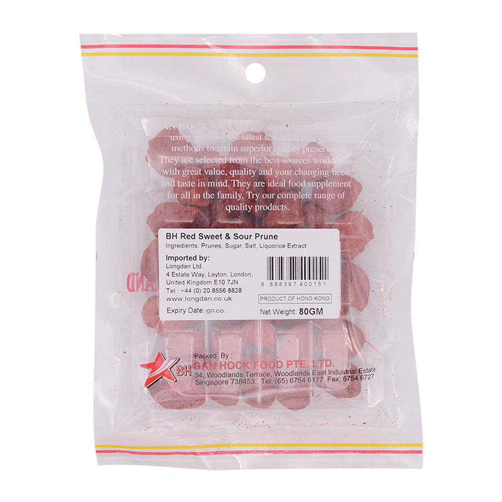 Banhock Red Sweet & Sour Prune 80g - Image 2