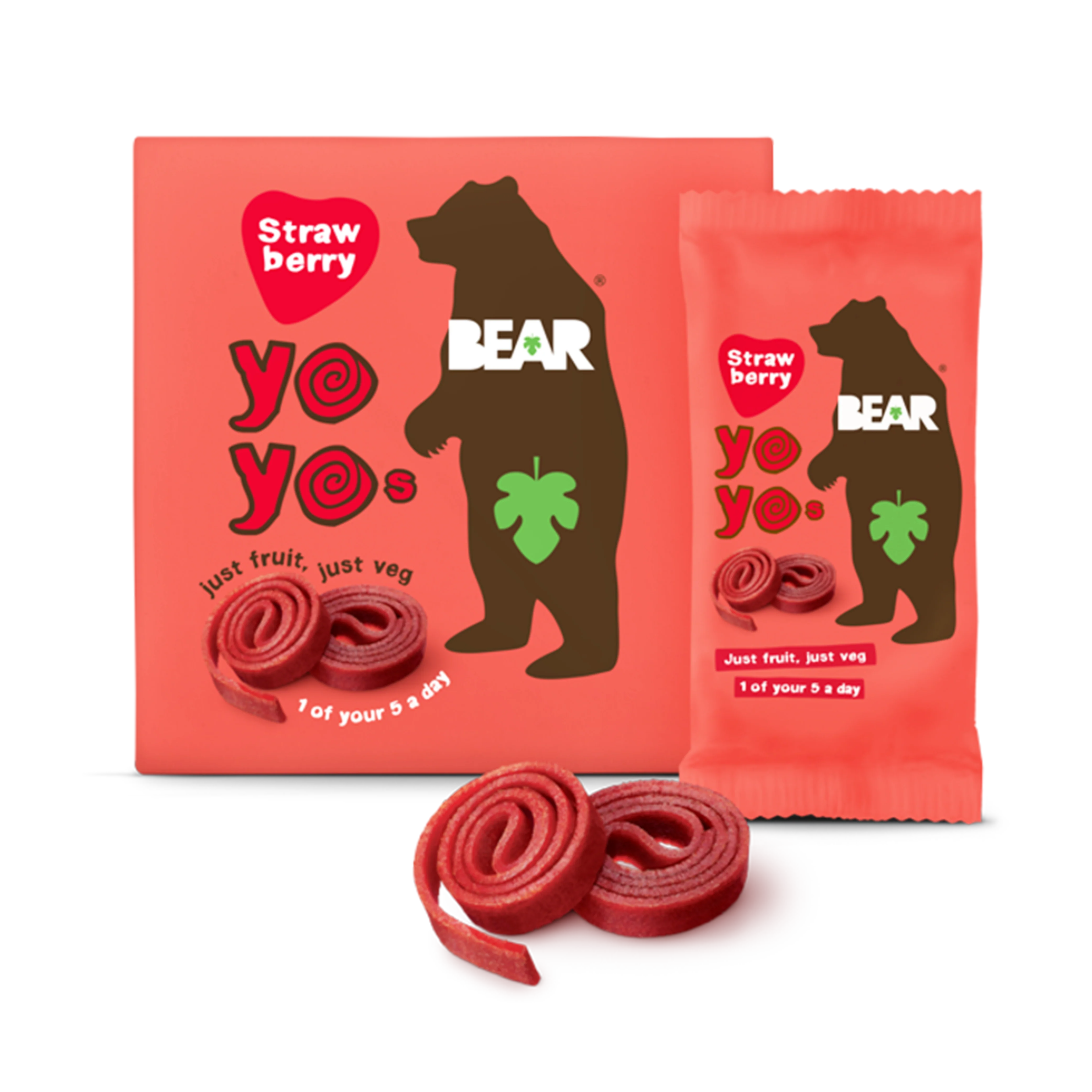 BEAR Yoyo Pure Fruit Rolls - Strawberry 20g