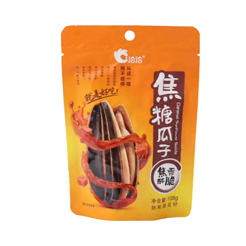 CHA CHA Sunflower Seeds - Caramel 108g (Case 32)