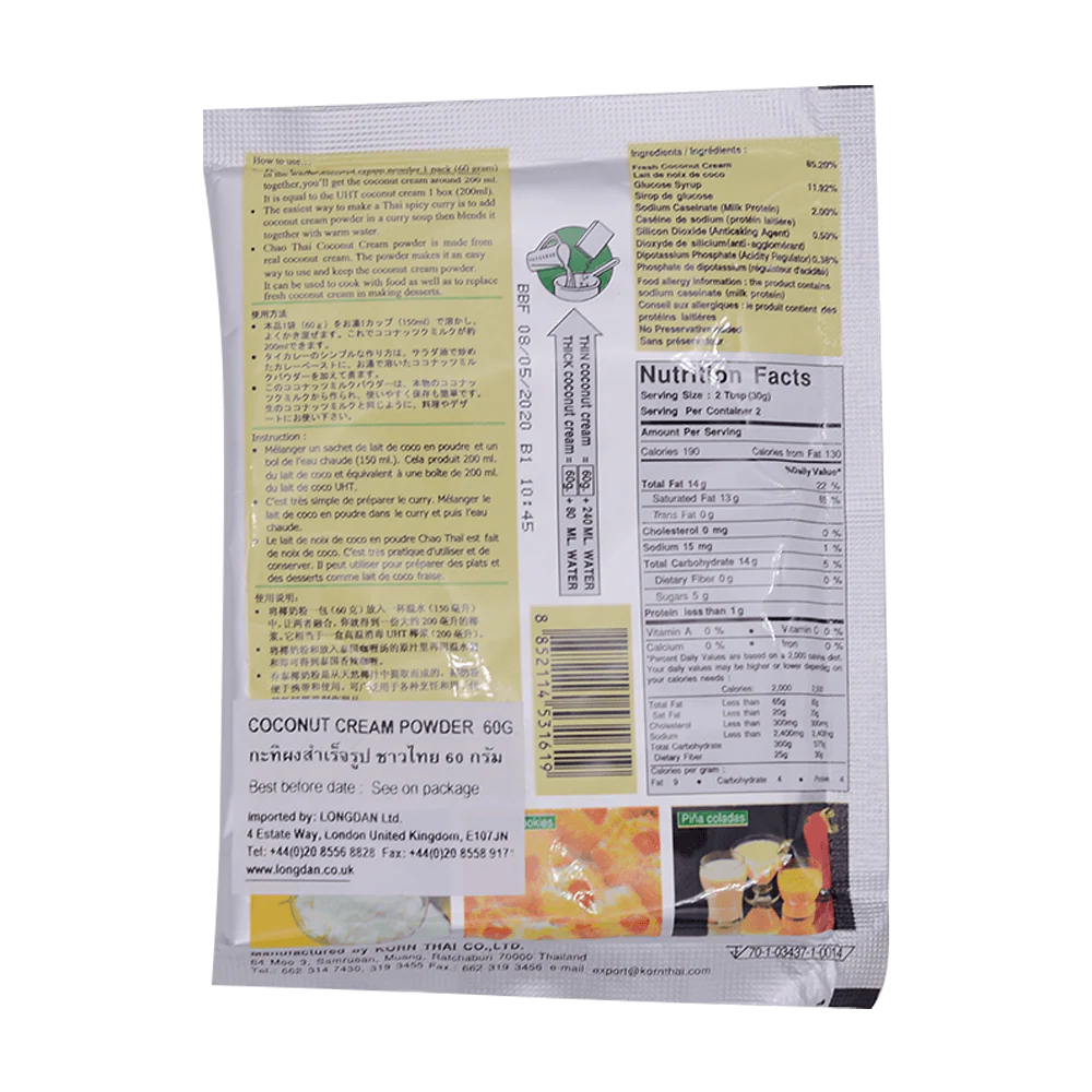 Chao Thai Coconut Cream Powder 60g - Image 2