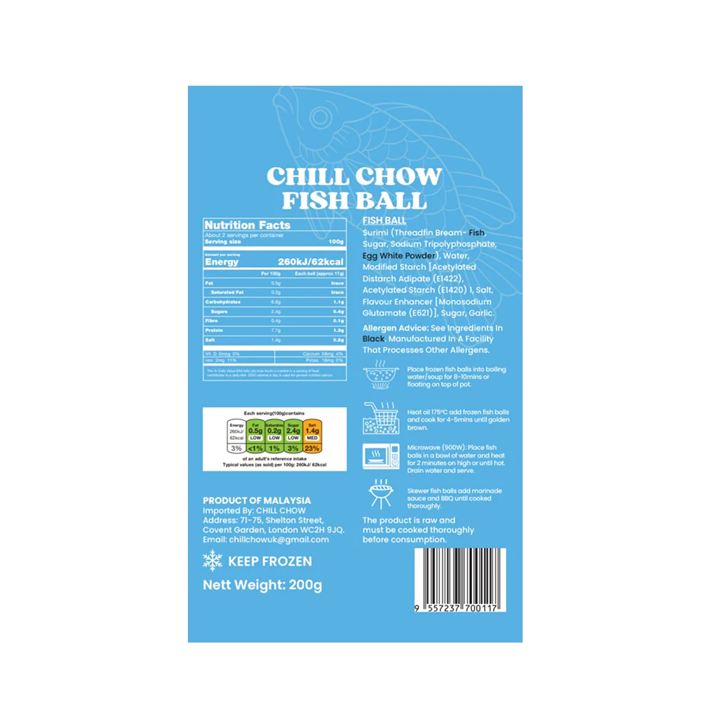 CHILL CHOW Fish Ball 200g (Frozen) - Image 2