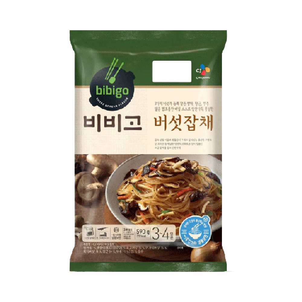 CJ BIBIGO Japchae Mushrooms and Vegetables 590g (Frozen)