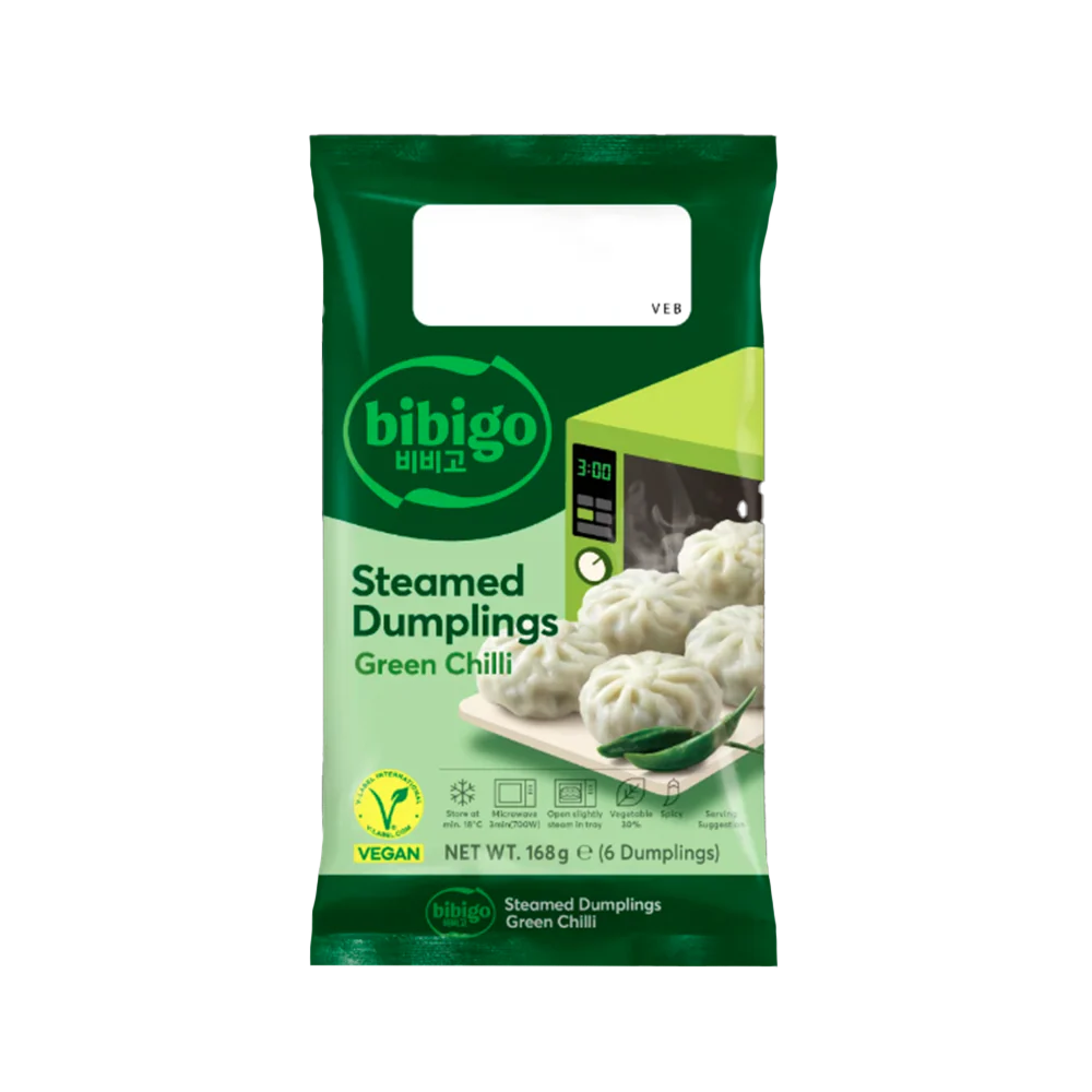 CJ BIBIGO Steamed Dumplings Green Chilli 168g