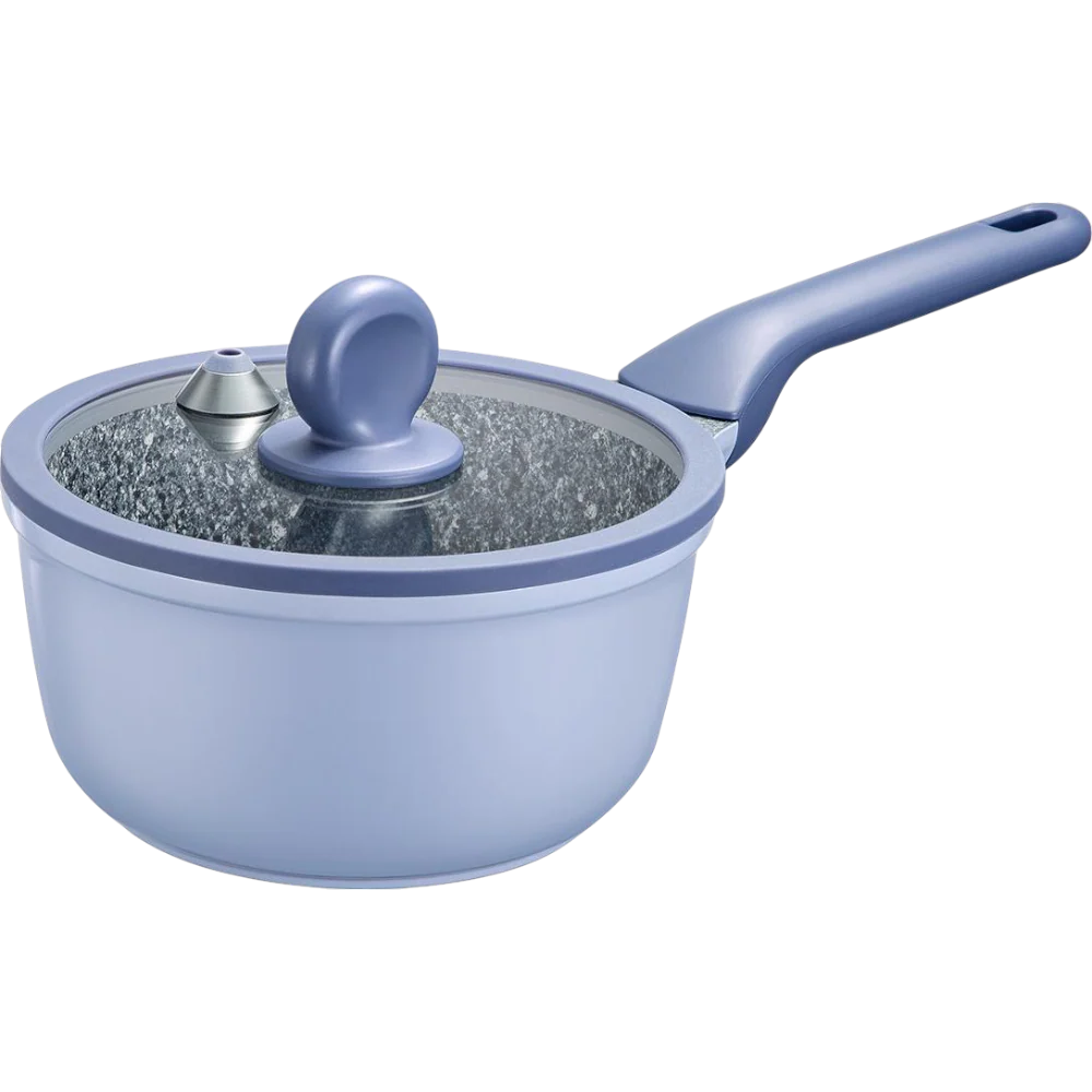 COOKER KING Blue Granite Aluminum Saucepan Set 18cm (Case 10)