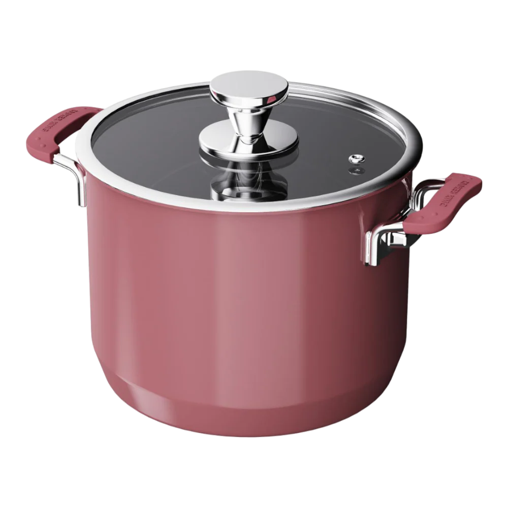 COOKER KING Stainless Steel Enameled High Casserole 22cm