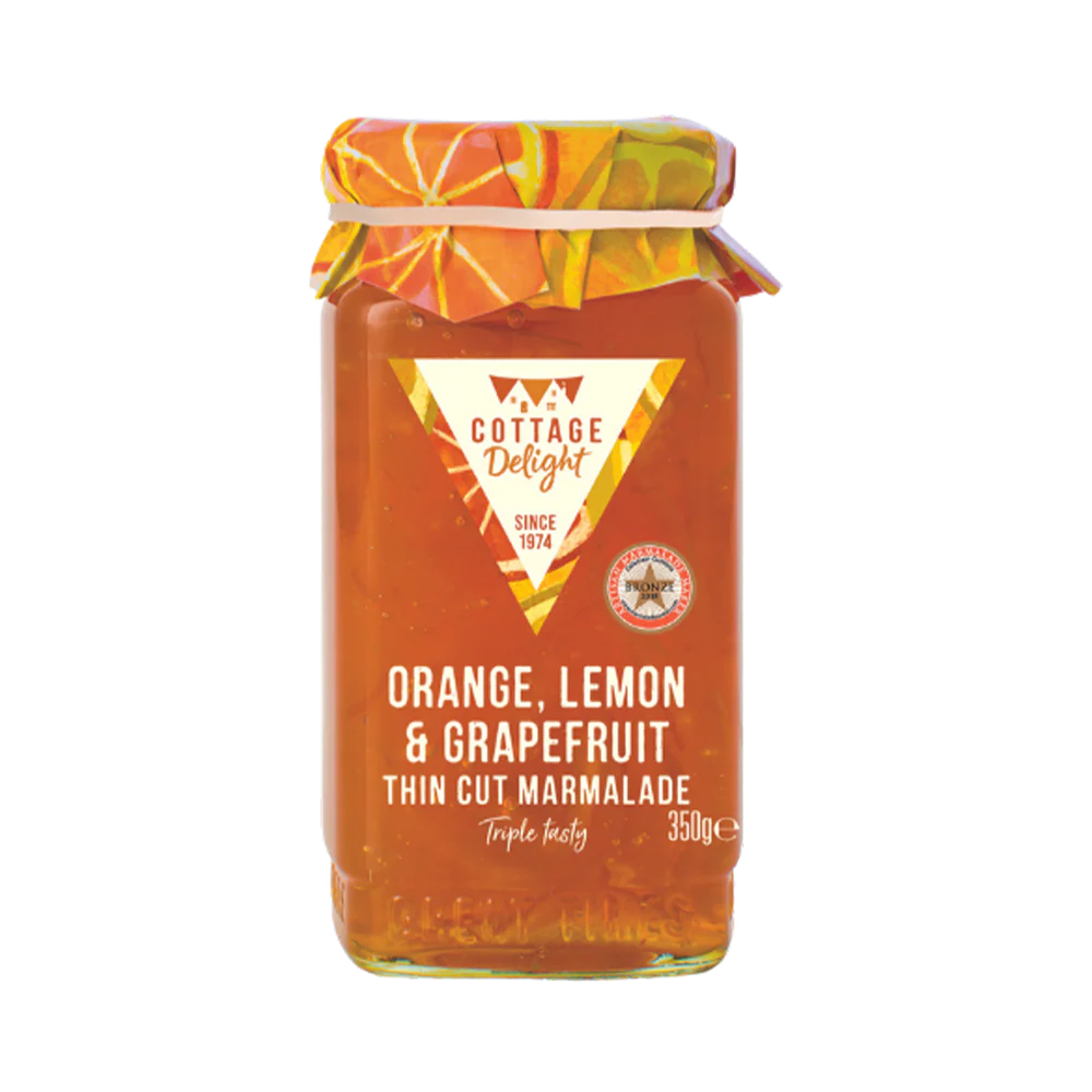 COTTAGE DELIGHT Orange, Lemon & Grapefruit Thin Cut Marmalade 350g