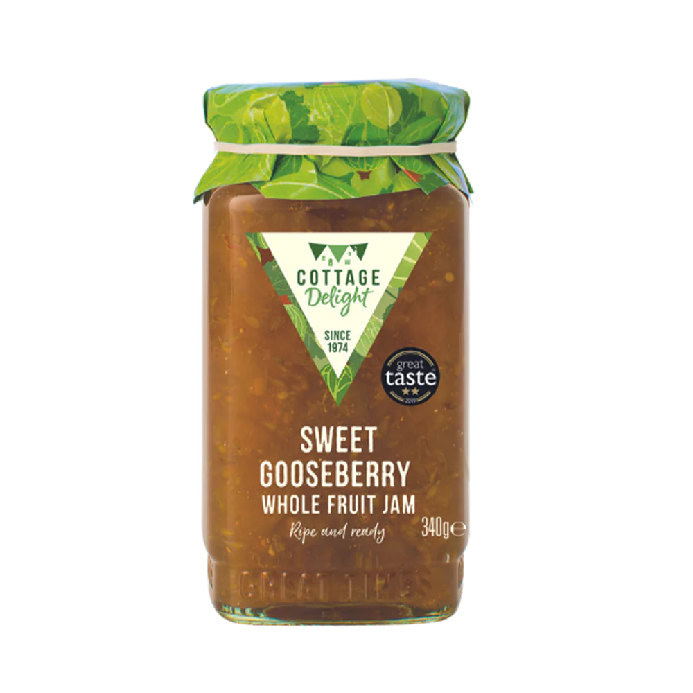 COTTAGE DELIGHT Sweet Gooseberry Whole Fruit Jam 340g