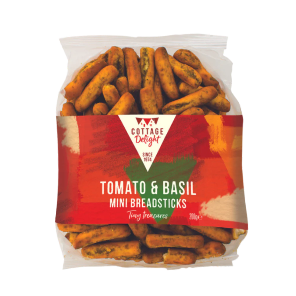 COTTAGE DELIGHT Tomato & Basil Mini Breadsticks 200g