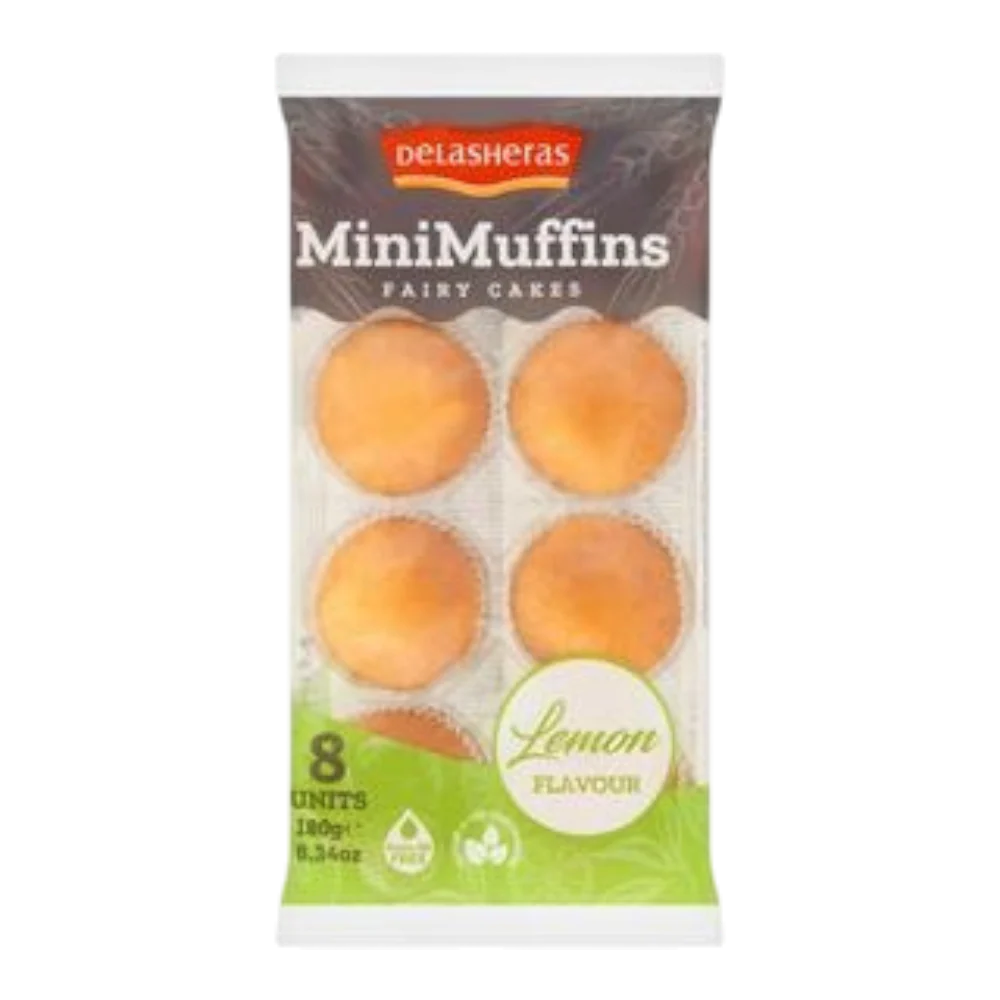 DELASHERAS Mini Muffins Lemon Cake 180g (Case 14)