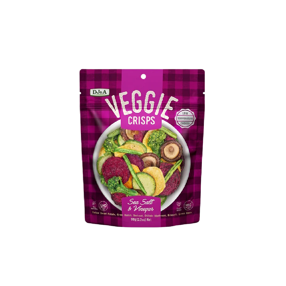 DJ & A Veggie Crisps Salt & Vinegar 90g