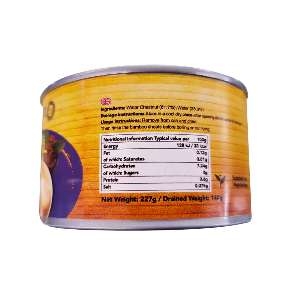 DOUBLE HAPPINESS Water Chestnuts Whole In Water 227g - Image 3