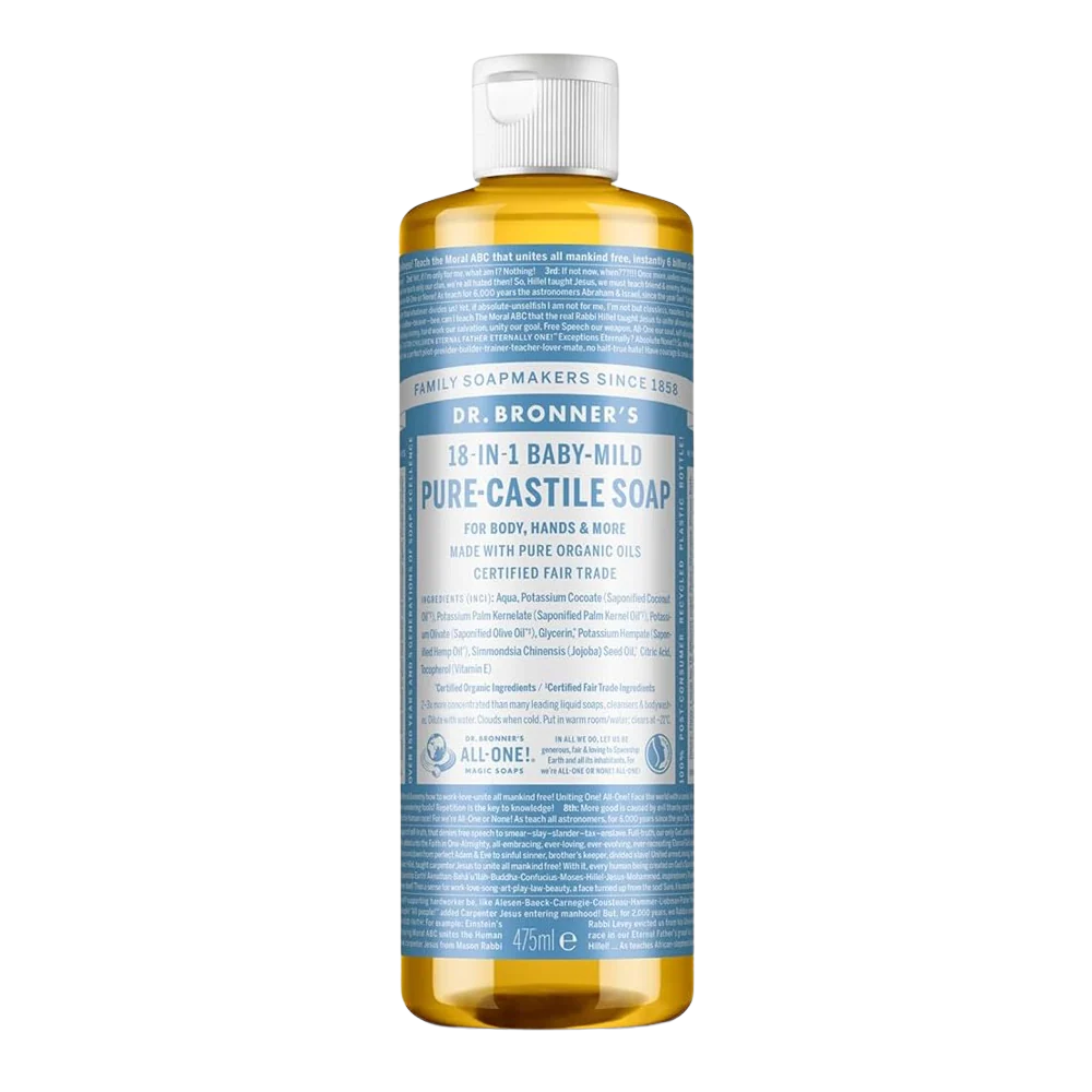 DR.BRONNER'S Baby-Unscented Pure-Castile All Magic (18 in1) Liquid Soap 475ml