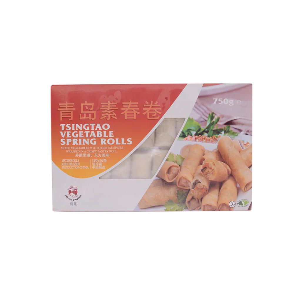 DRAGON & PHOENIX Tsingtao Vegetable Spring Rolls 750g (Frozen)