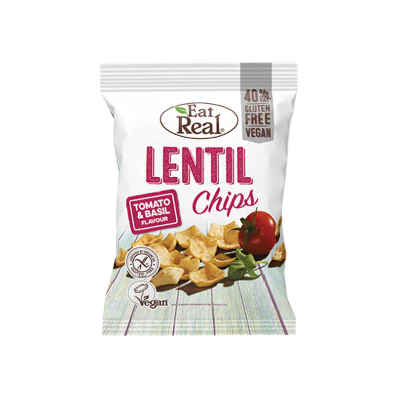 EAT REAL Lentil Chips Tomato Basil 113g