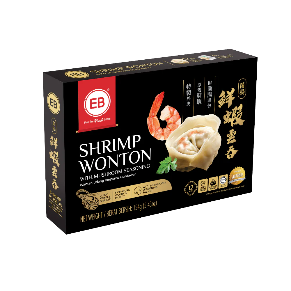EB Shrimp Wonton with Mushroom Seasoning 154g (Frozen)