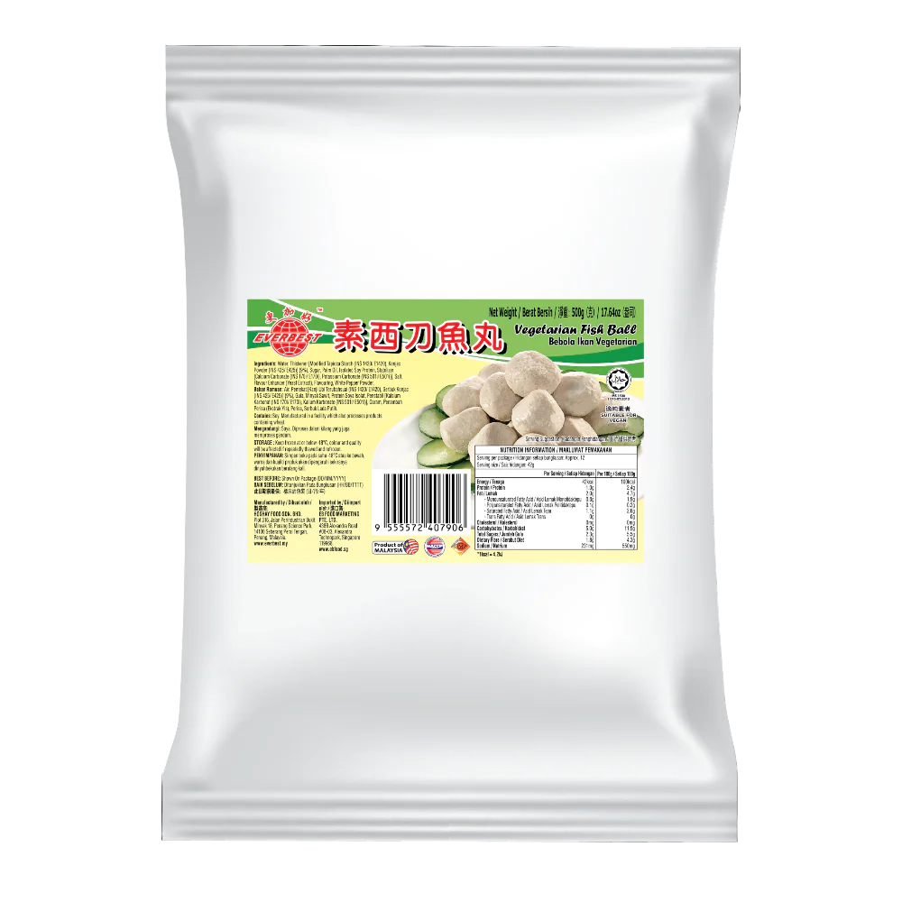 EVERBEST Vegetarian Fish Ball 500g (Frozen)