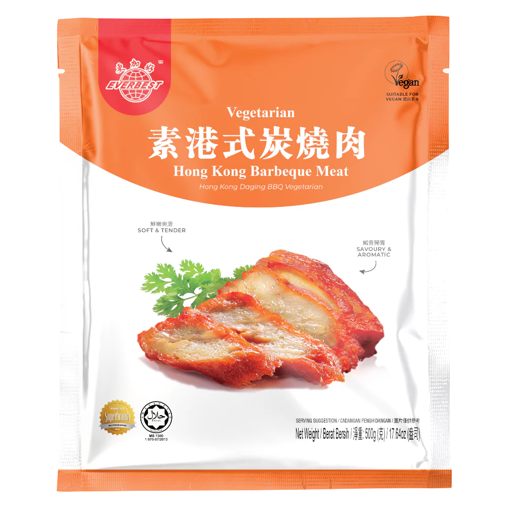 EVERBEST Vegetarian Hong Kong BBQ Meat 500g (Frozen)