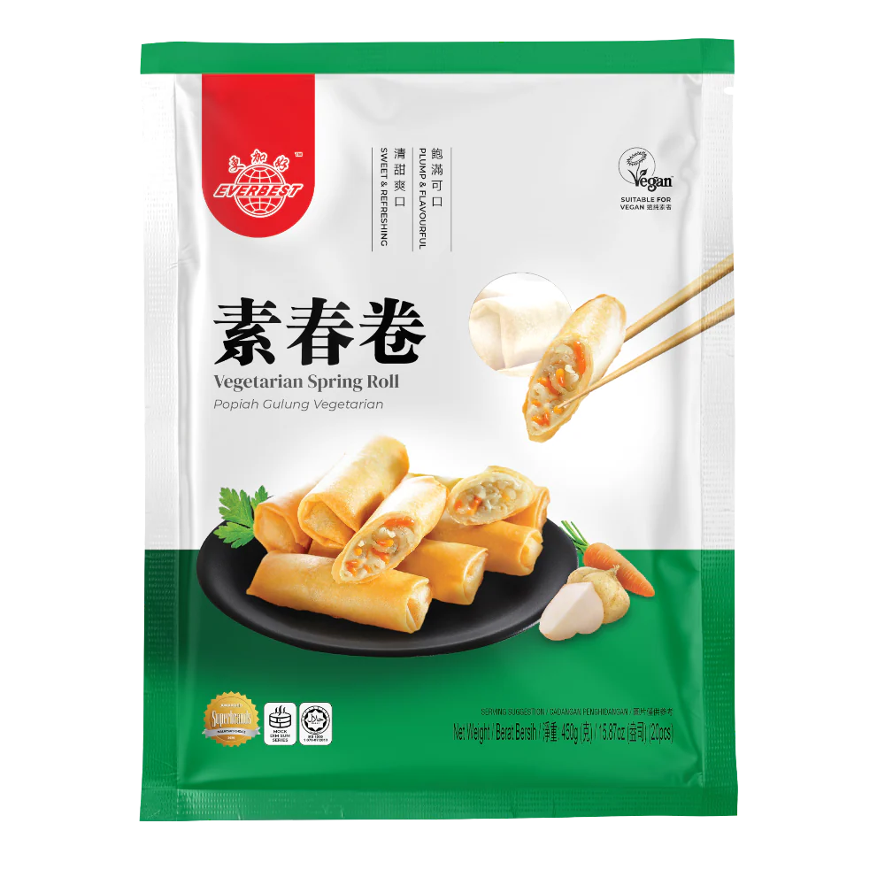 EVERBEST Vegetarian Spring Roll 450g (Frozen)
