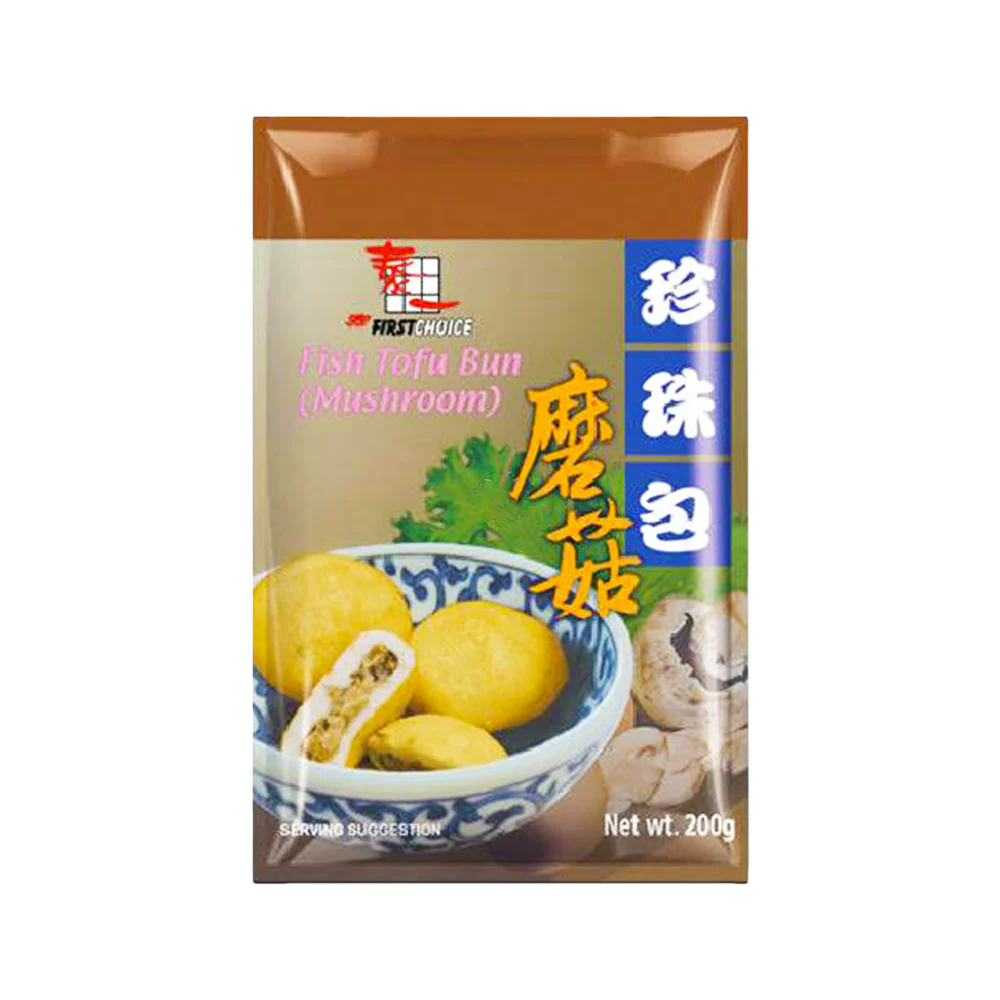 FIRST CHOICE Fish Tofu Mushroom Bun 200g (Frozen)