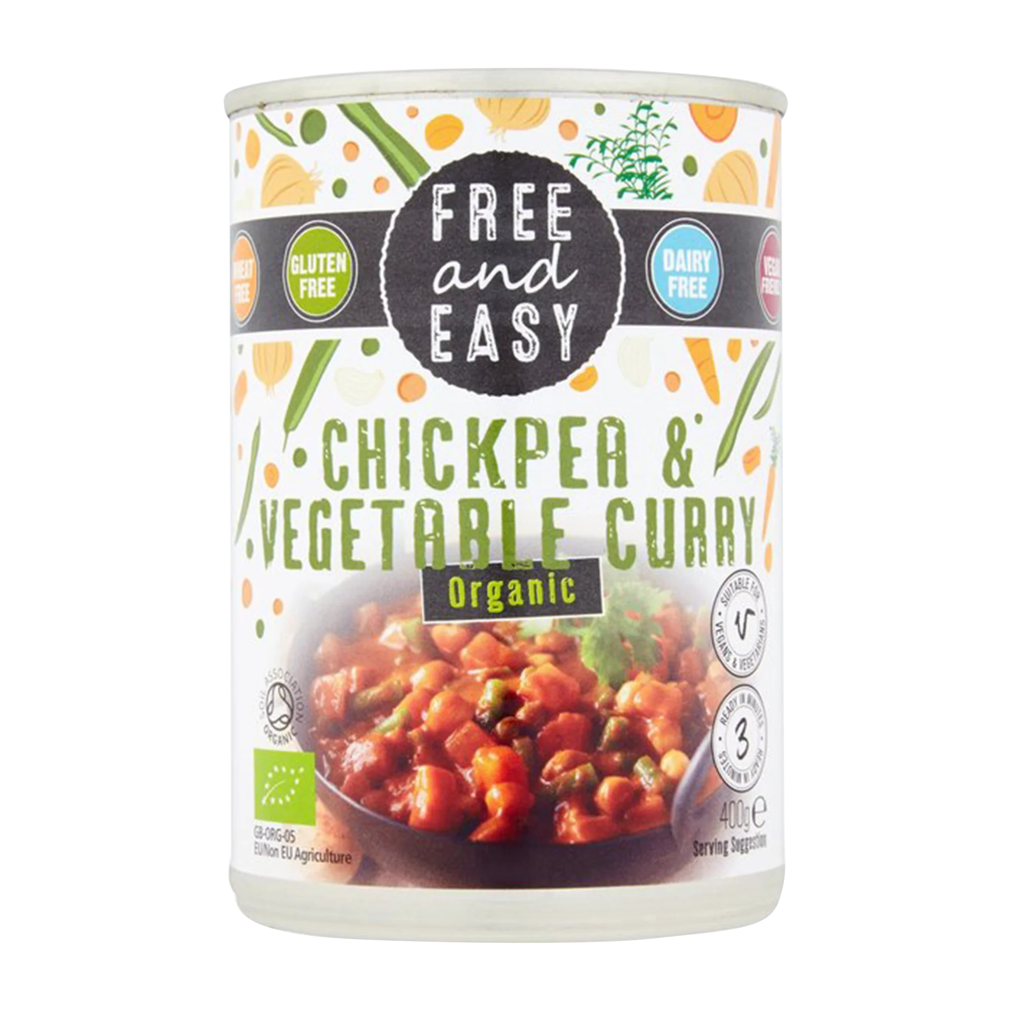 Free and Easy ORG Chickpea & Veg Curry 400g