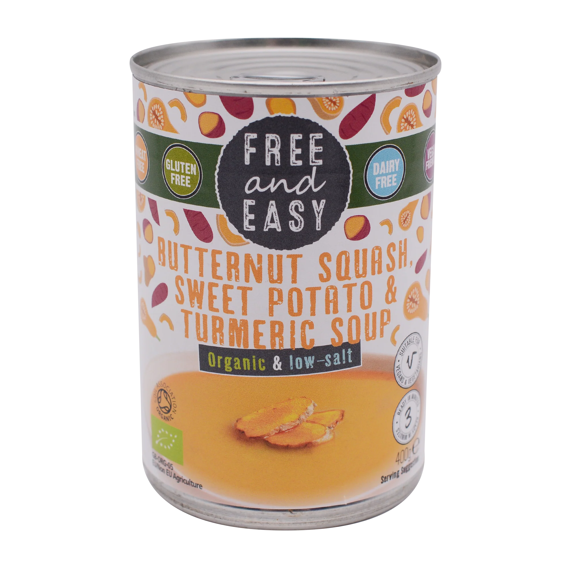 Free and Easy Organic Butternut Squash, Sweet Potato & Turmeric 400g