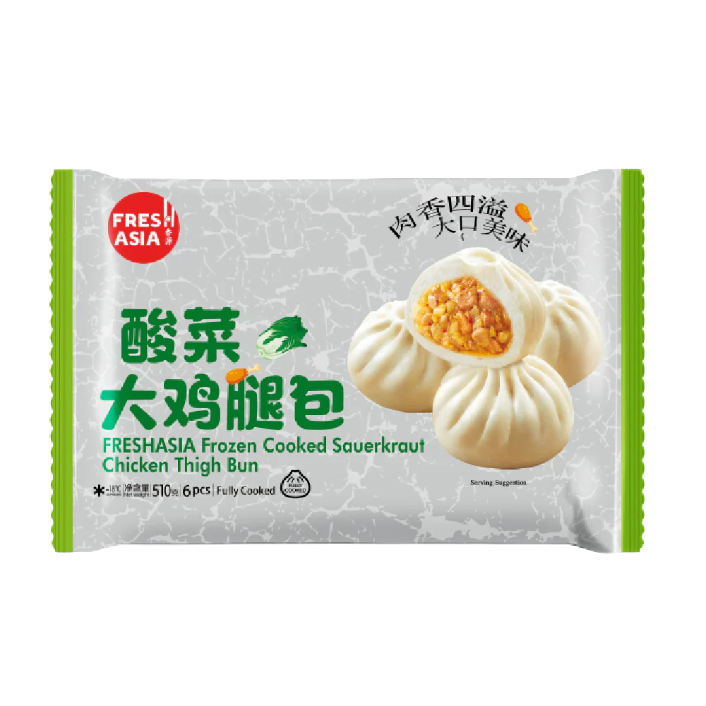 FRESHASIA Sauerkraut Chicken Thigh Bun 510g (Frozen)