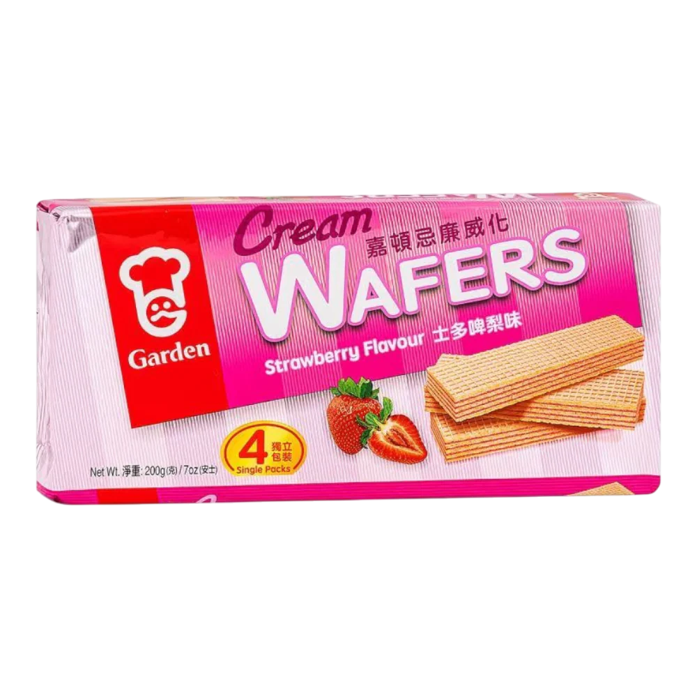 GARDEN Cream Wafers Strawberry 200g (Case 12)