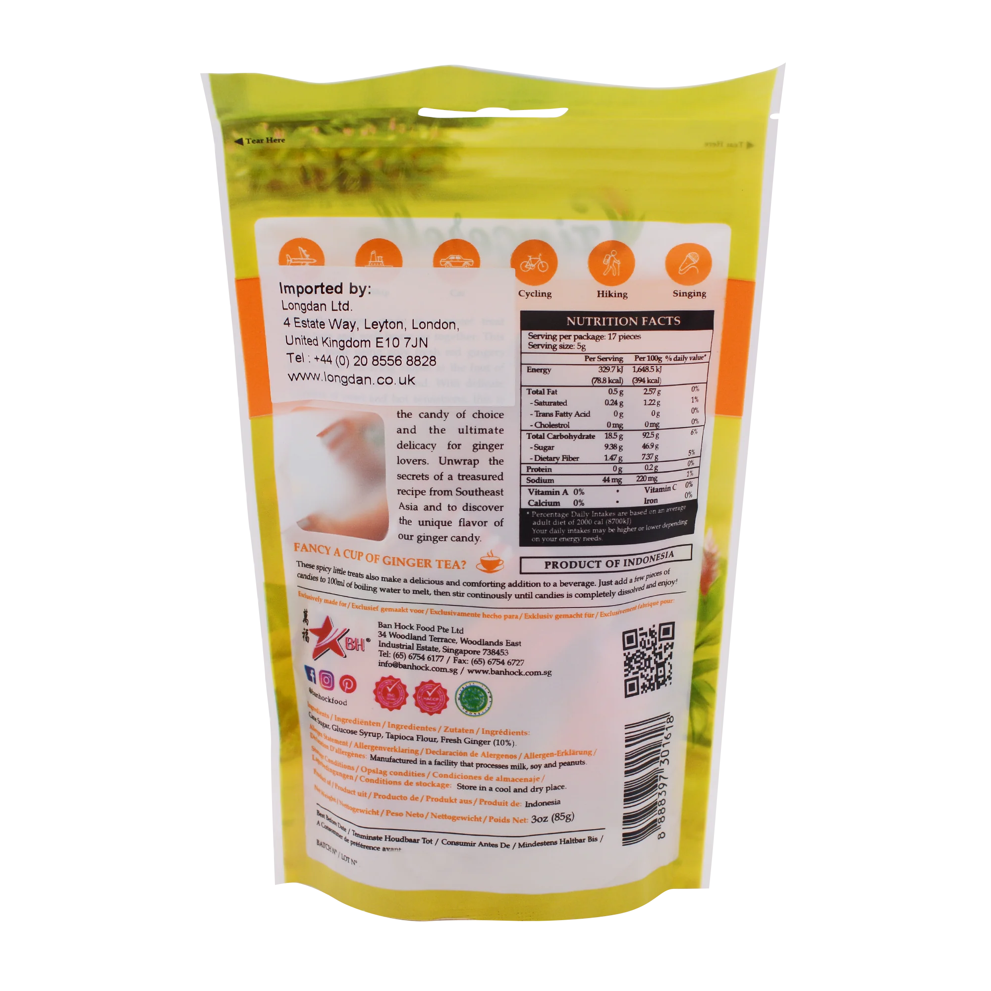 Gingerella Ginger Chewy Candy Original 85g - Image 2