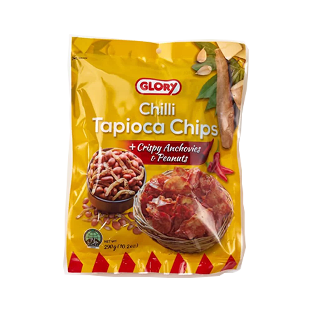 GLORY Chilli Tapicoa Chips - Crispy Anchovies & Peanuts 290g