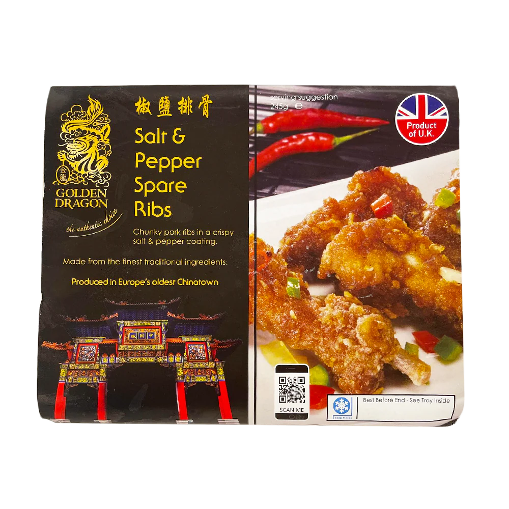 GOLDEN DRAGON Salt & Pepper Spare Ribs 245g (Frozen)
