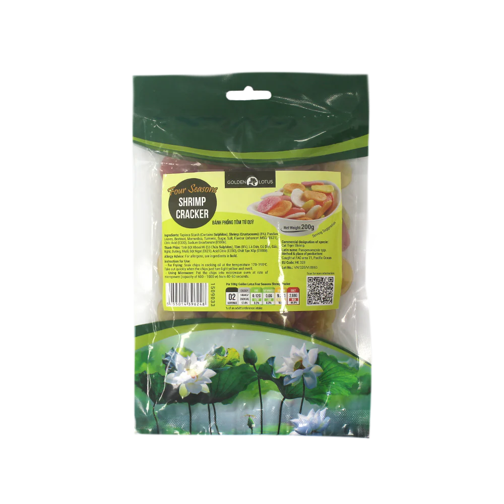 Golden Lotus Four Seasons Shrimp Cracker 200g (Case 25)