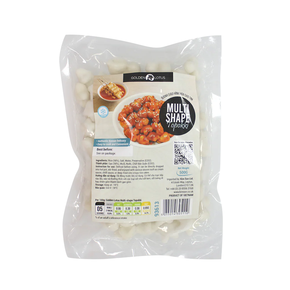 Golden Lotus Multi-Shape Topokki 500g (Frozen)