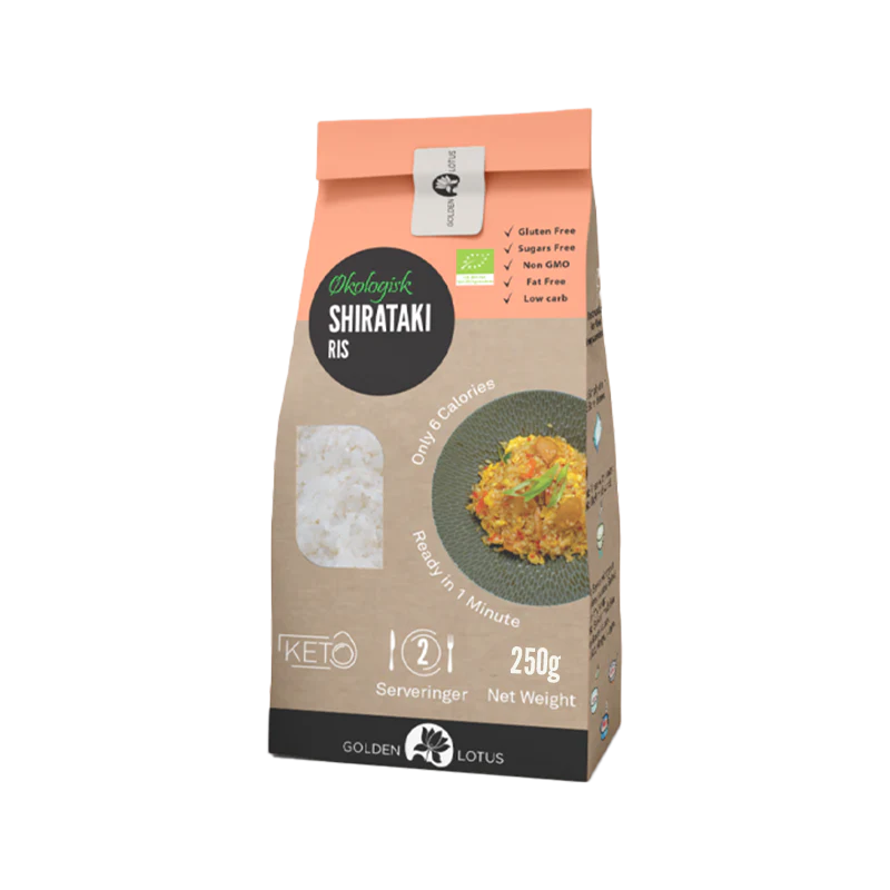Golden Lotus Organic Shirataki Rice Shape 250g (Case 24)