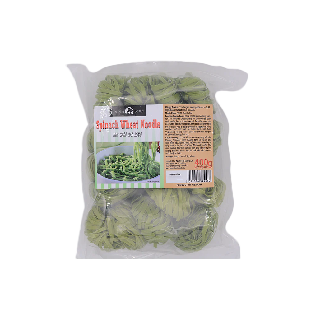 Golden Lotus Spinach Wheat Noodle 400g