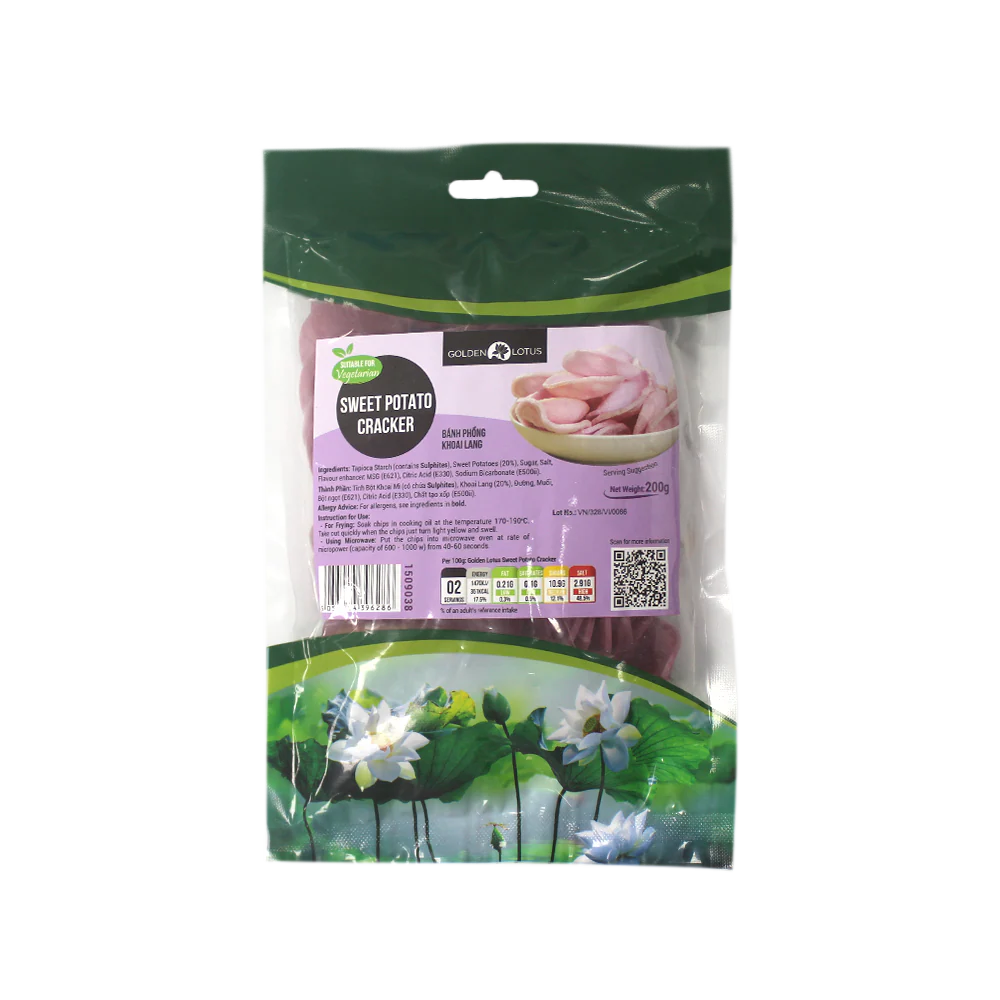 Golden Lotus Sweet Potato Cracker 200g (Case 25)