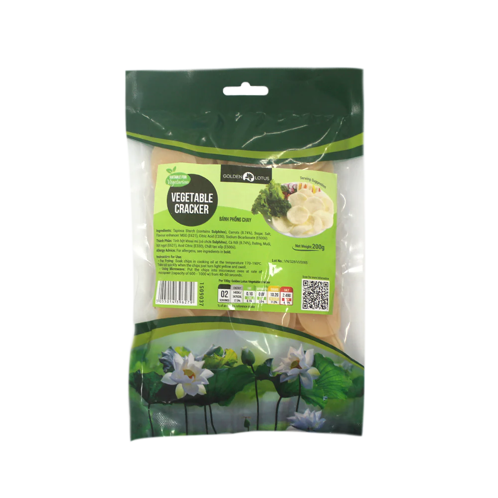 Golden Lotus Vegetable Crackers 200g (Case 25)