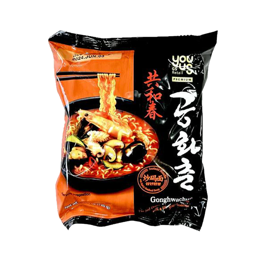 GSR Gonghwachun Jjiambbong Spicy Seafood Noodles 120g