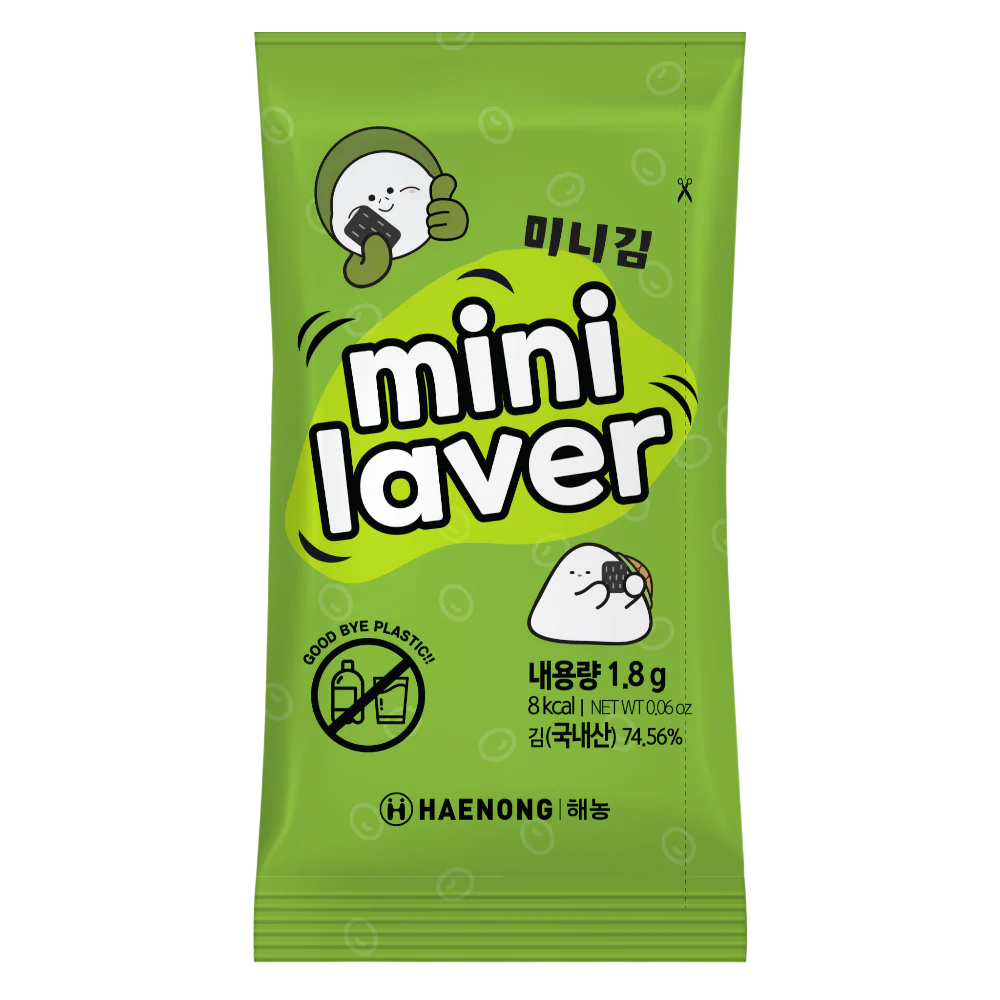 HAENONG Trayless Seaweed Snack 20pcs 36g (Case 24)