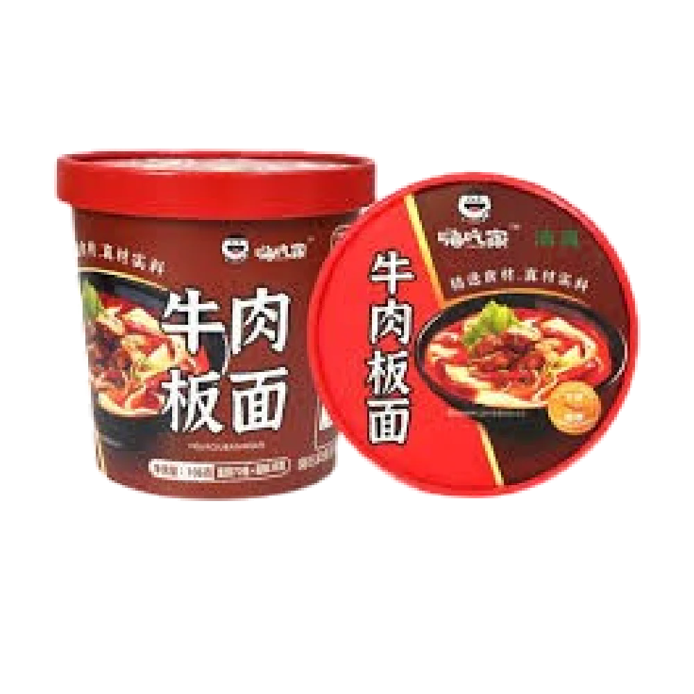 HAICHIJIA Beef Wide Noodles 125g (Case 12)