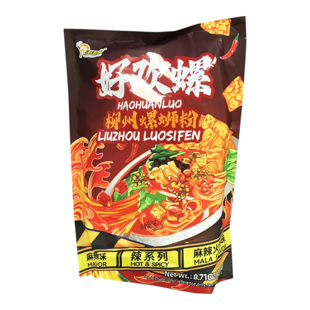 HAO HUAN LUO Liuzhou Snail Rice Noodles Hot Pot Flavour 247g (Case 20)
