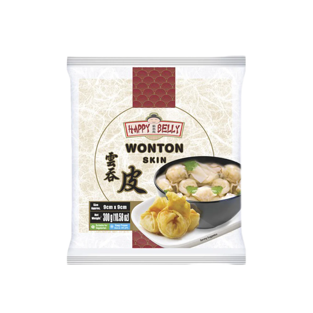 HAPPY BELLY Wonton Skin 90mm 300g