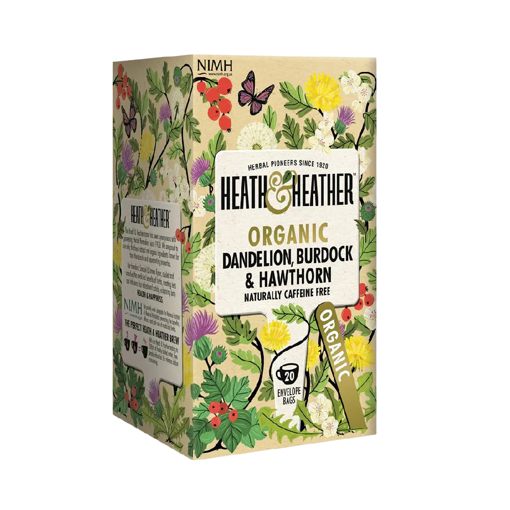 HEATH AND HEATHER Dandelion, Burdock & Hawthorn 20 bags