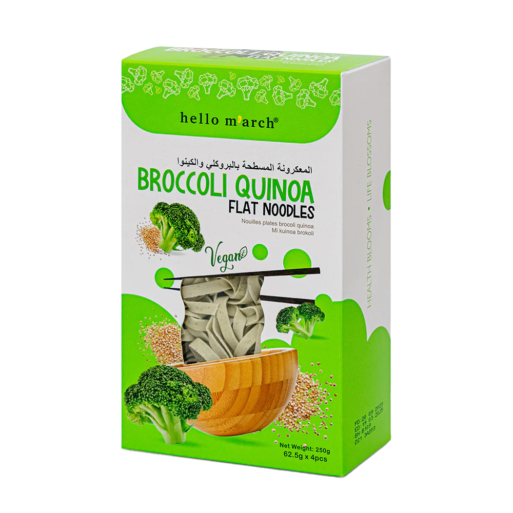 HELLO M'ARCH Broccoli Quinoa Flat Noodles 250g - Image 3