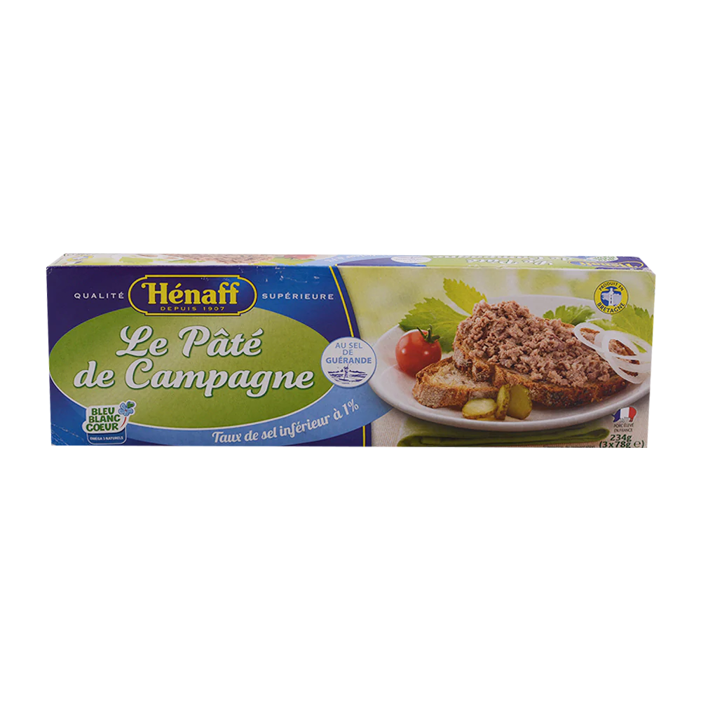 HENAFF Pate De Campagne/ Farmhouse Pate (3 boxes — 78g)